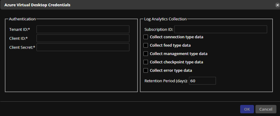 Azure Virtual Desktop Credentials